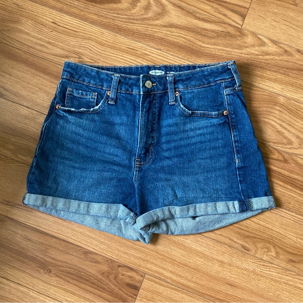 Old Navy O.G. Denim High-Rise Cuffed Shorts Size 8